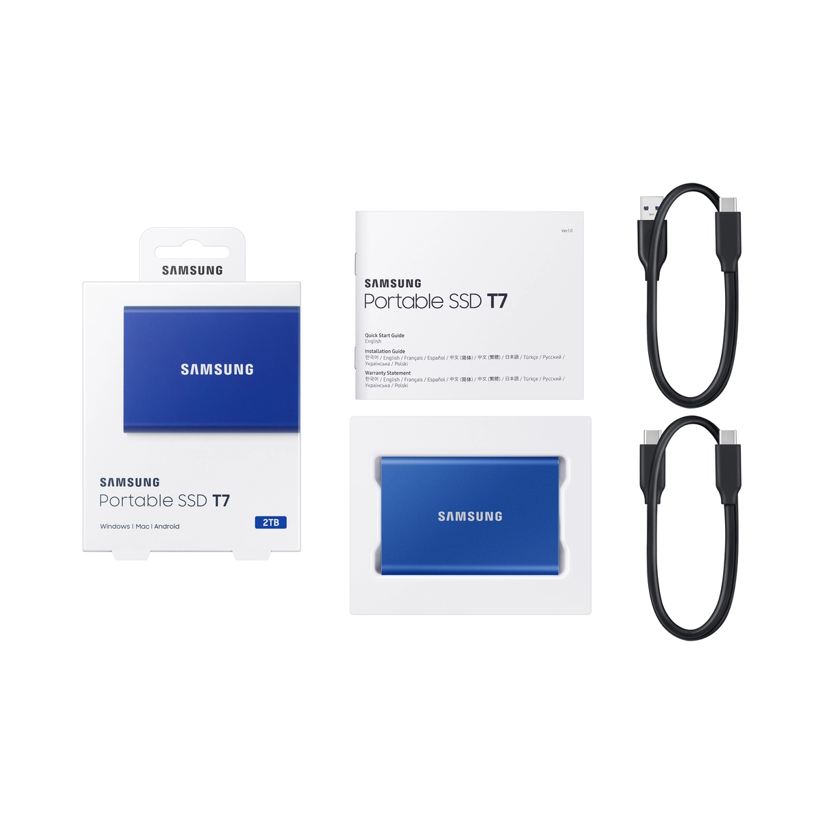 SSD Ext 2TB T7 USB3.2C G2 Blue