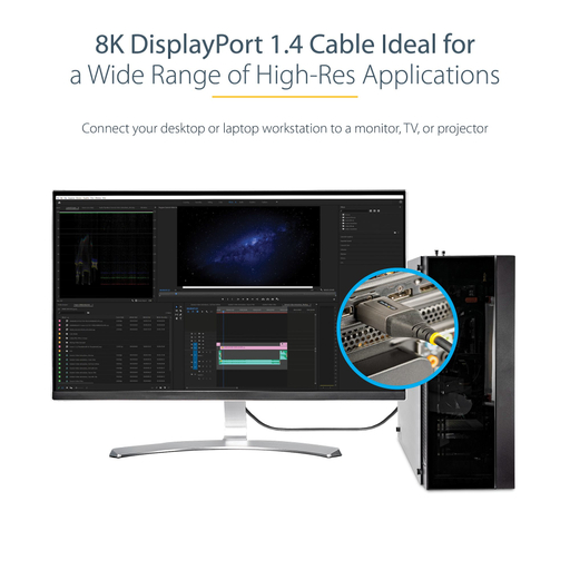 16ft Certified DisplayPort 1.4 Cable 8K
