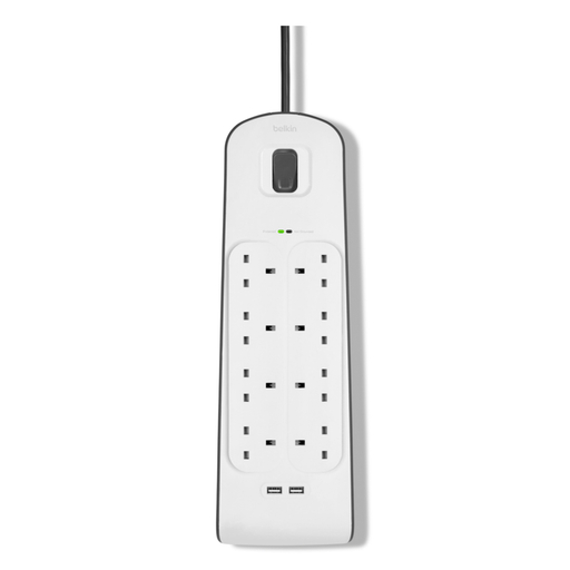 Surge Protector 8Way + USB 2M