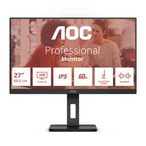 AOC, 27" UHD IPS 3840 x 2160 resolution