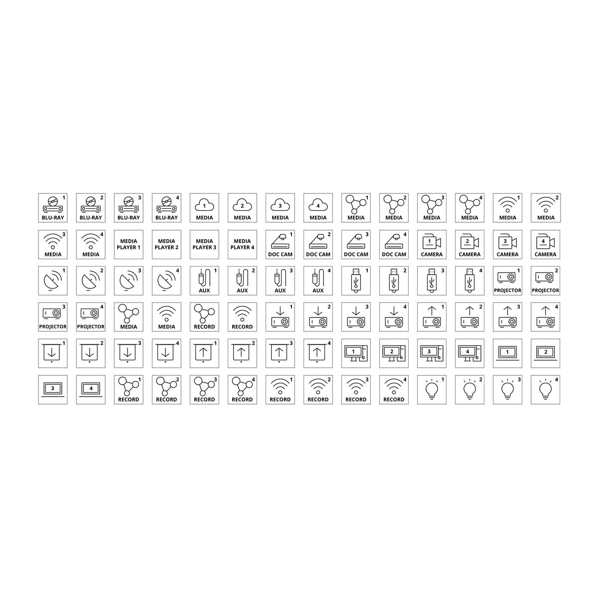 Button Label Sheets for Keypads