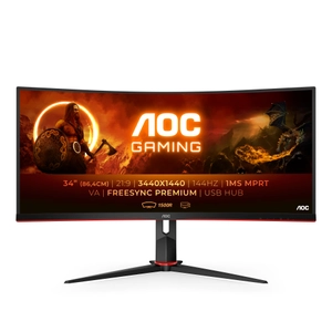 AOC, CU34G2X/BK 34" Curve UWQHD 144Hz