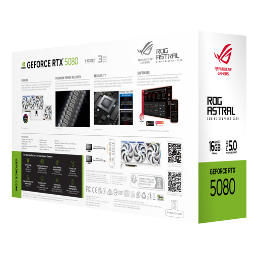 GPU NV 5080 ROG ASTRAL 16G WHITE Fan