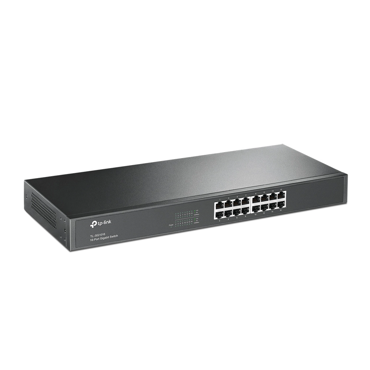 16-Port Gb Switch 1U 19 Rack Steel Ca