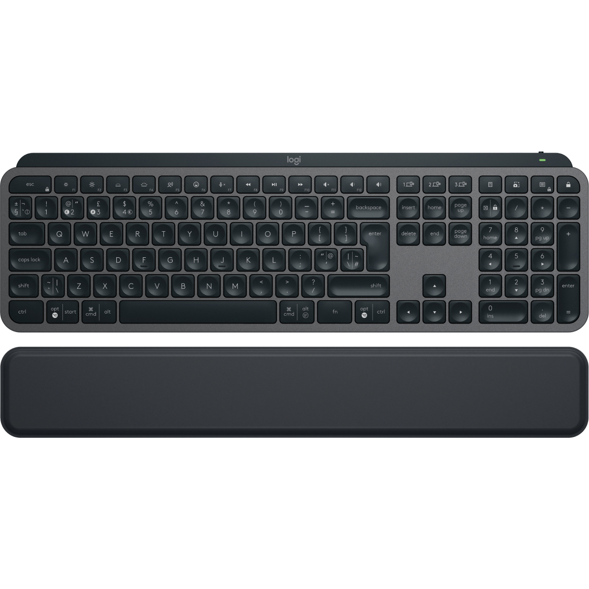 MX Keys S Graphite UK - BT Plus Palmrest