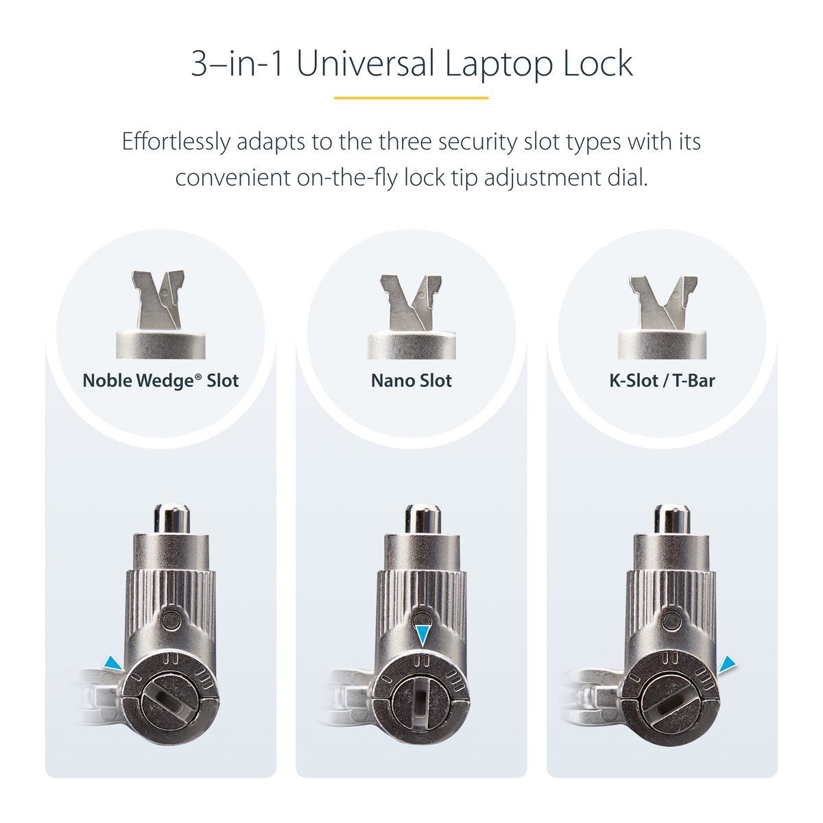 Universal Laptop Lock 6.6ft (2m) Cable