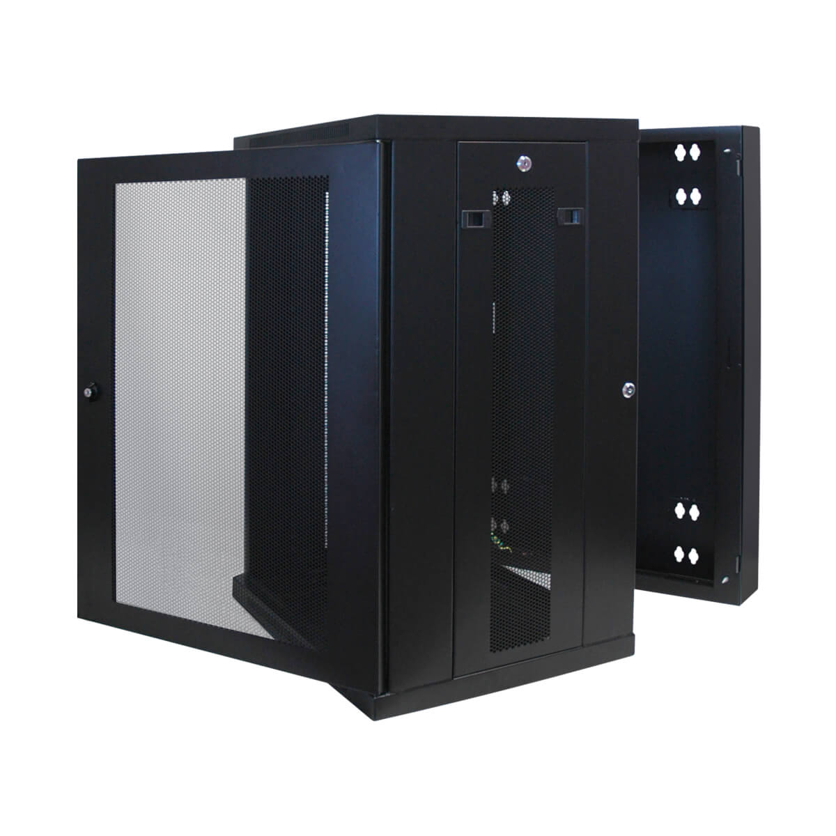 18U Wall mount Rack w/Door & Side Panels