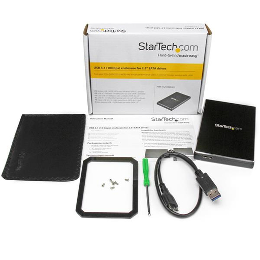 USB 3.1 Gen 2 (10 Gbps) enclosure for 2.