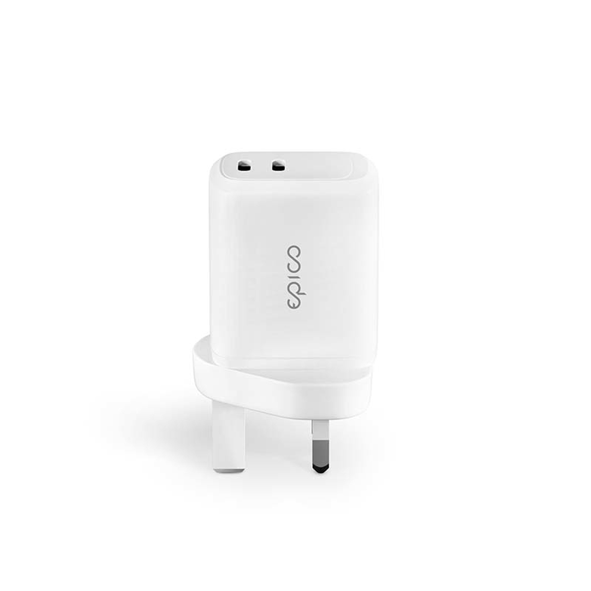 45w Dual USB-C UK Plug - White