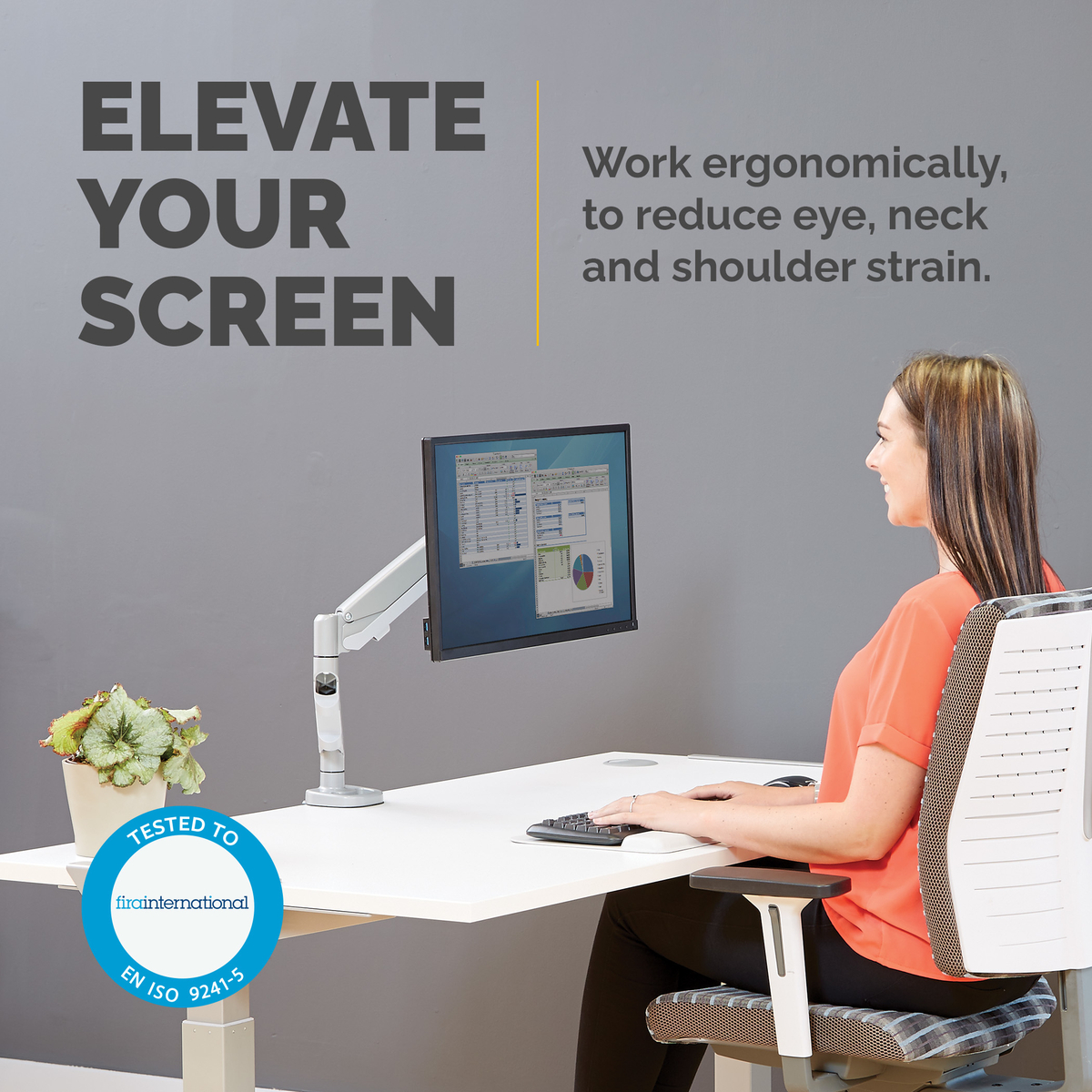 Eppa Single Monitor Arm - Silver
