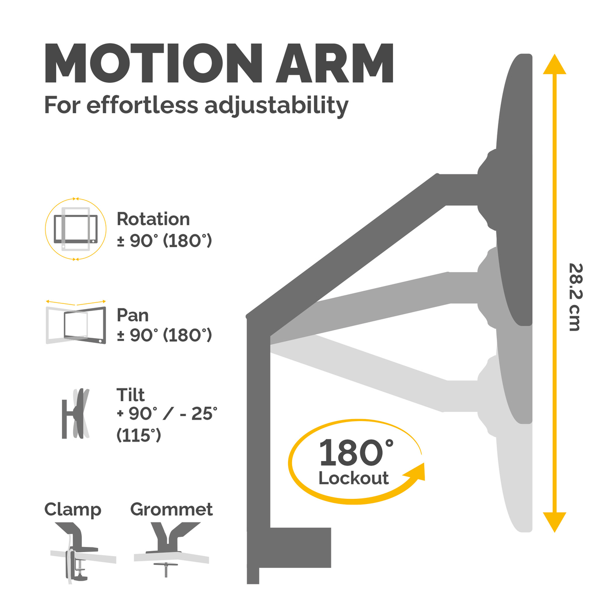 Eppa Dual Monitor Arm - Black