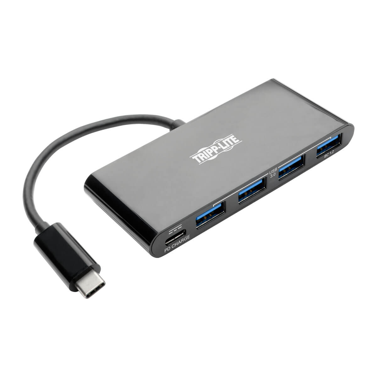 USB C Hub Adapter 4x USB-A & USB-C Black