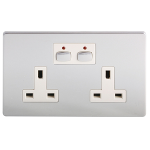 Mi Home Style - Double Socket - chrome