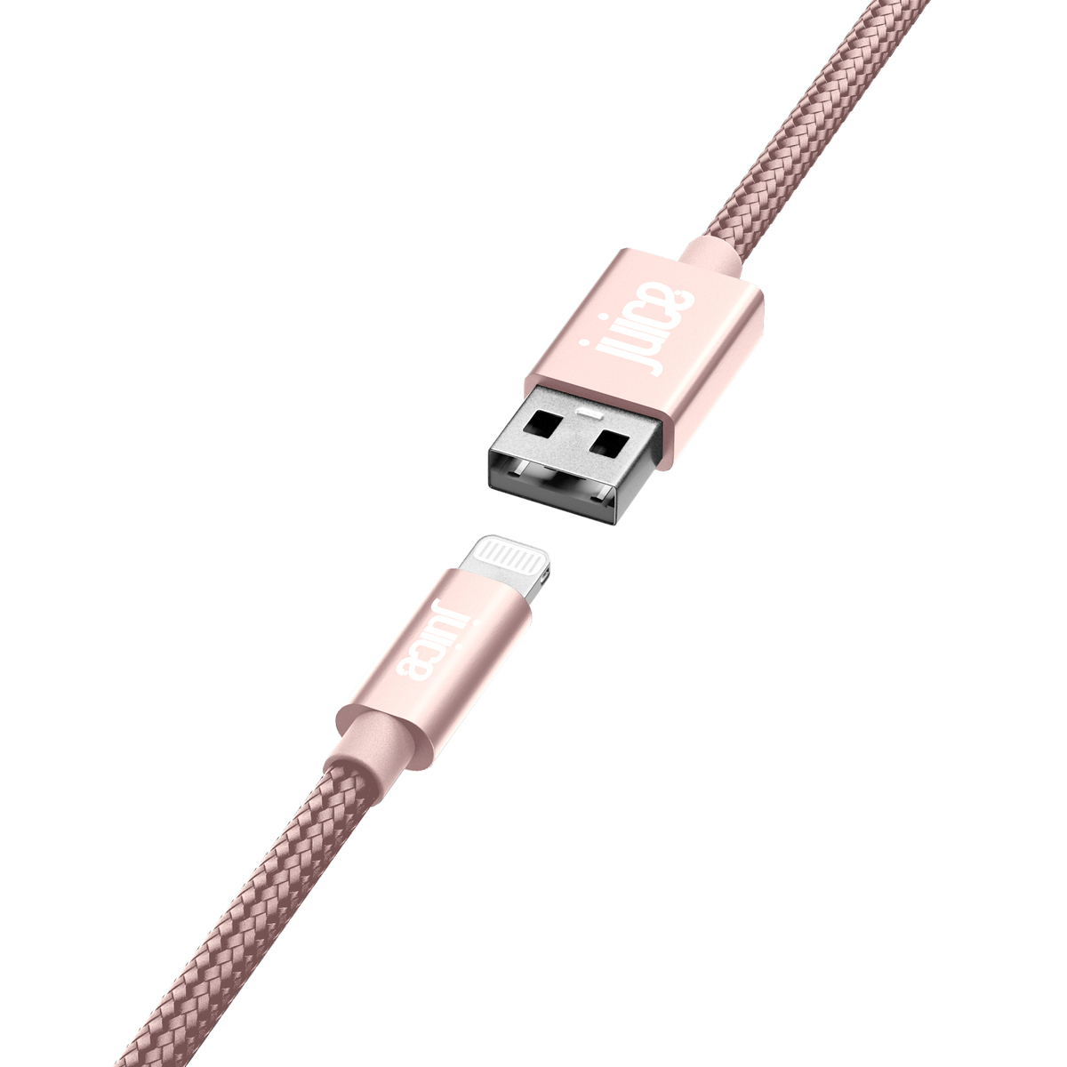 Lightning 3m Braided Rose Gold Cable