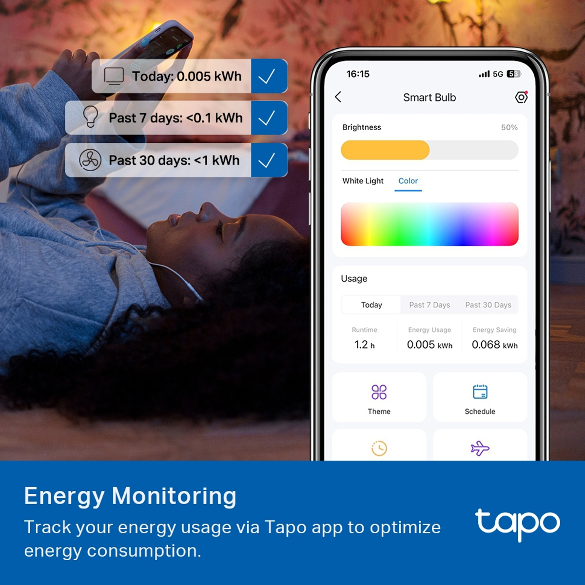 Tapo Smart Wi-Fi Light Bulb Multicolor