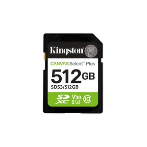 Kingston, 512GB SDXC CanvasGen3 150MBs C10 UHS-IU3