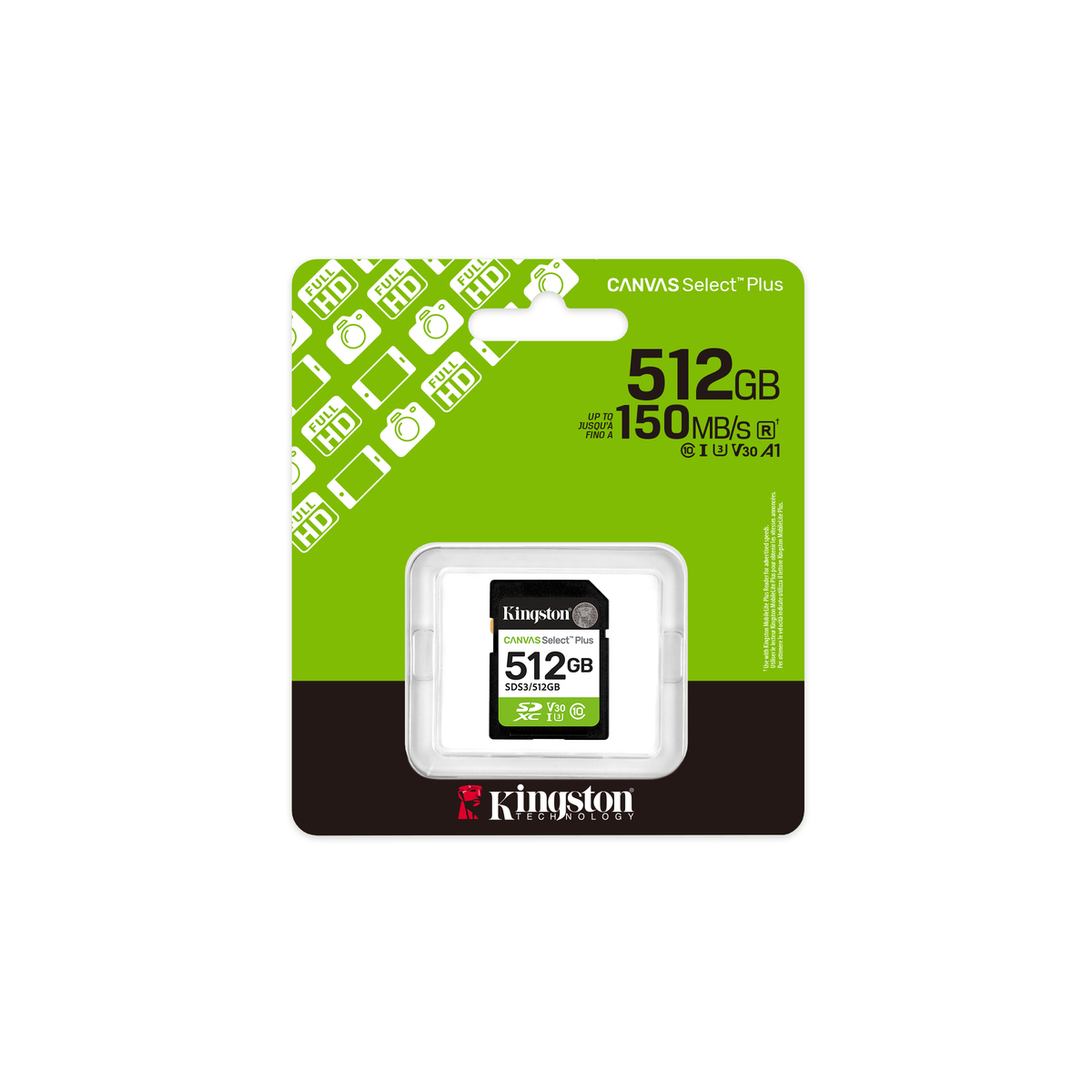 512GB SDXC CanvasGen3 150MBs C10 UHS-IU3