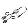 2ft 2-Port USB to RS232 Serial Adapter