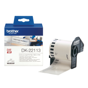 Brother, DK22113 62mm  Clear Film Label Roll