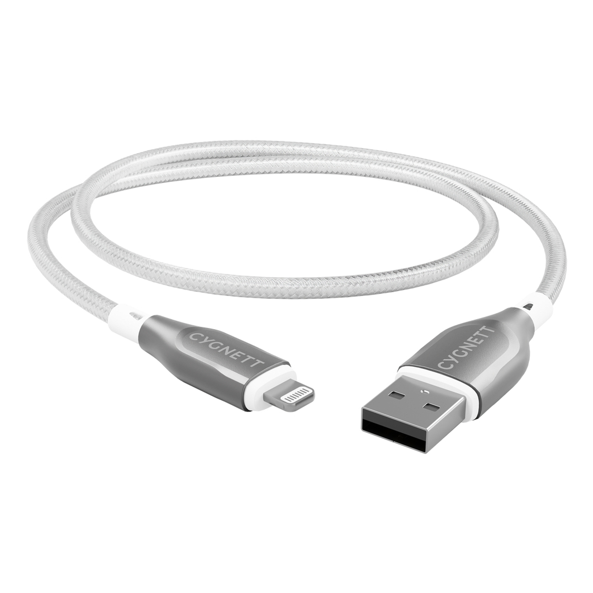 Armoured Lightning USB-A Cable White 1m