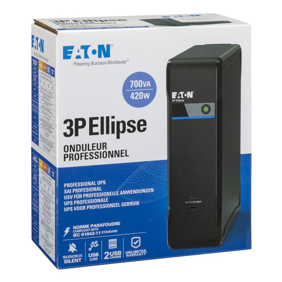 Eaton 3P Ellipse 700 USB IEC