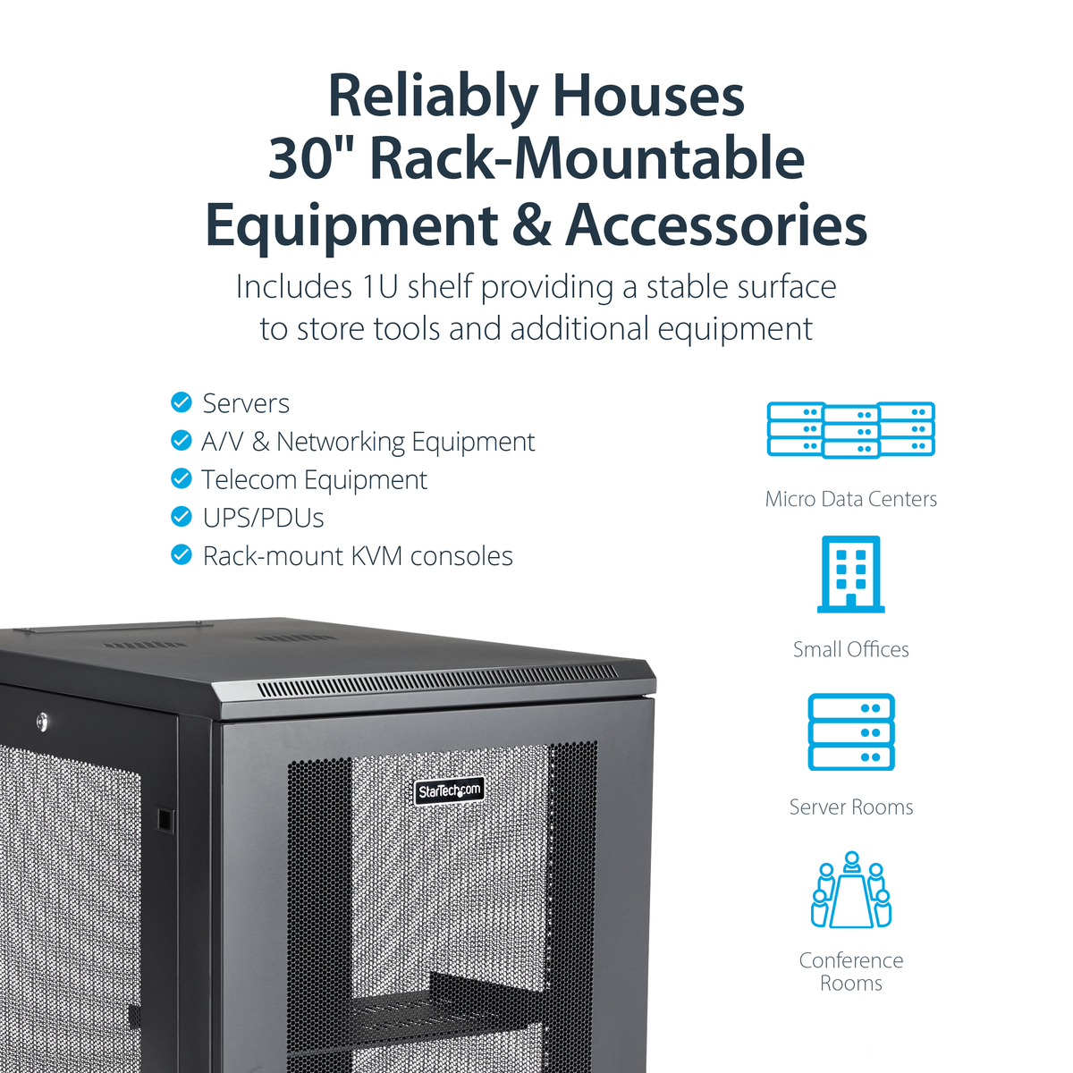 Server Rack Cabinet - 31in Deep - 18U