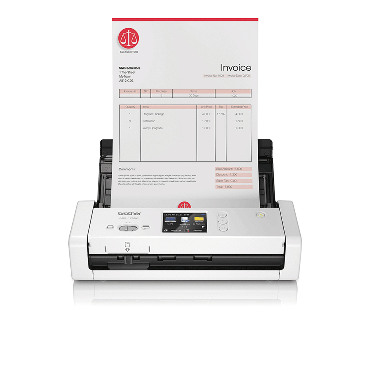 ADS-1700W A4 Compact Scanner