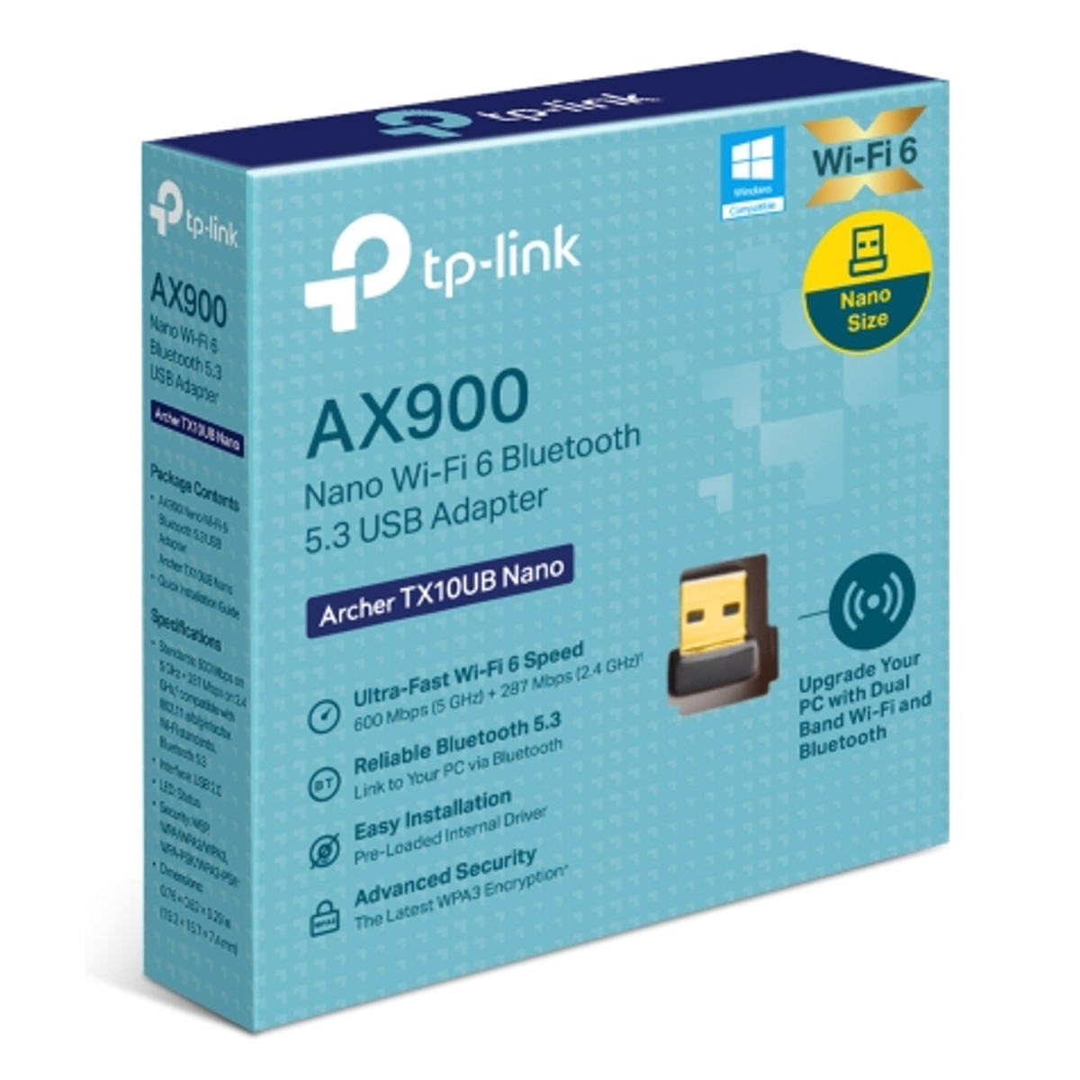 AX900 Nano Wi-Fi 6 Bluetooth USB Adapter