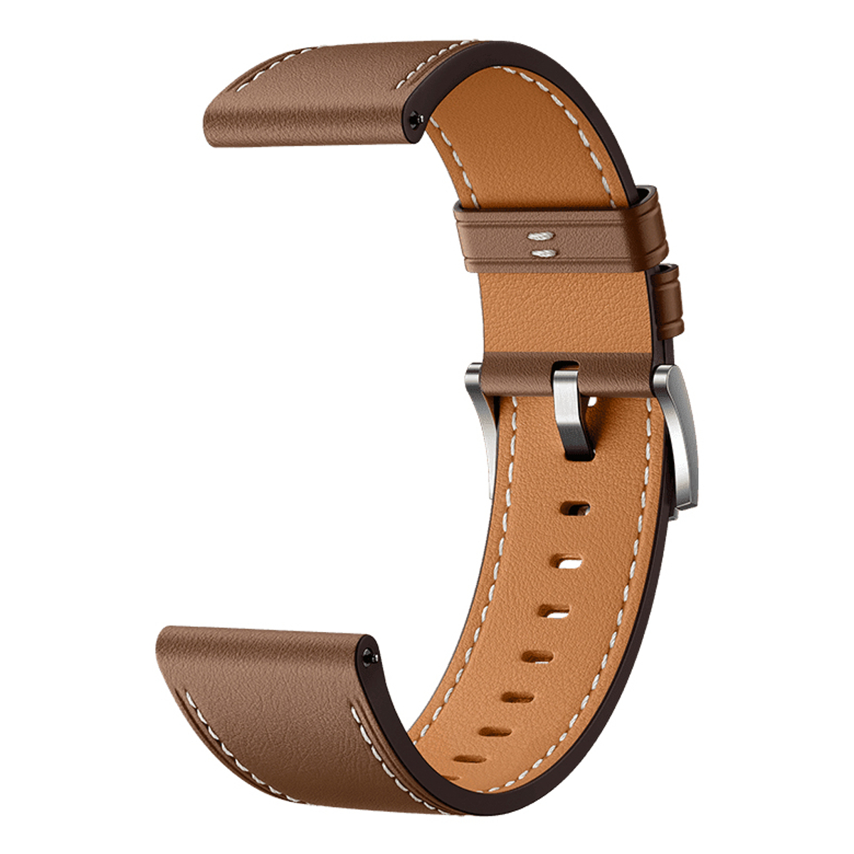 Brown Flat Tail Leather Strap 22mm
