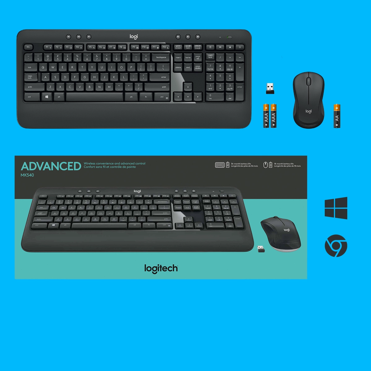 MK540 ADV Wireless Keyboard& Mouse Combo