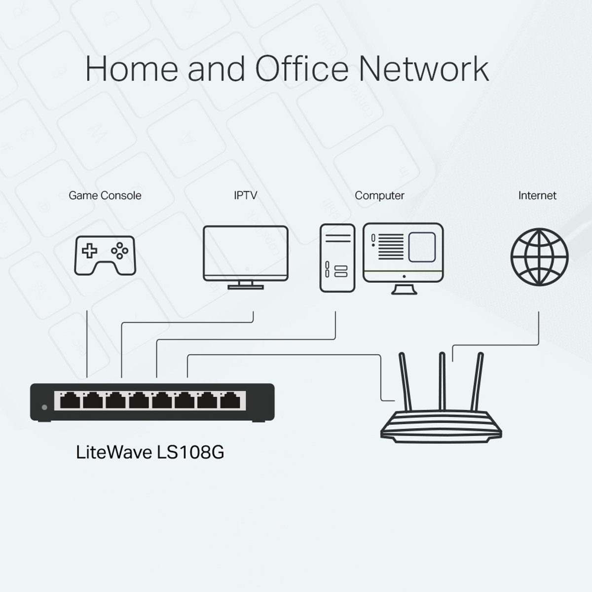 LiteWave 8-Port Gigabit Desktop Switch