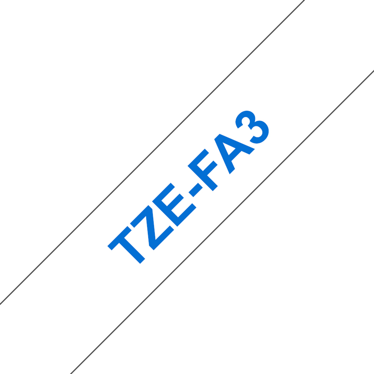 Tzefa3 12Mm Blue On White Fabric Tape