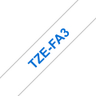 Tzefa3 12Mm Blue On White Fabric Tape