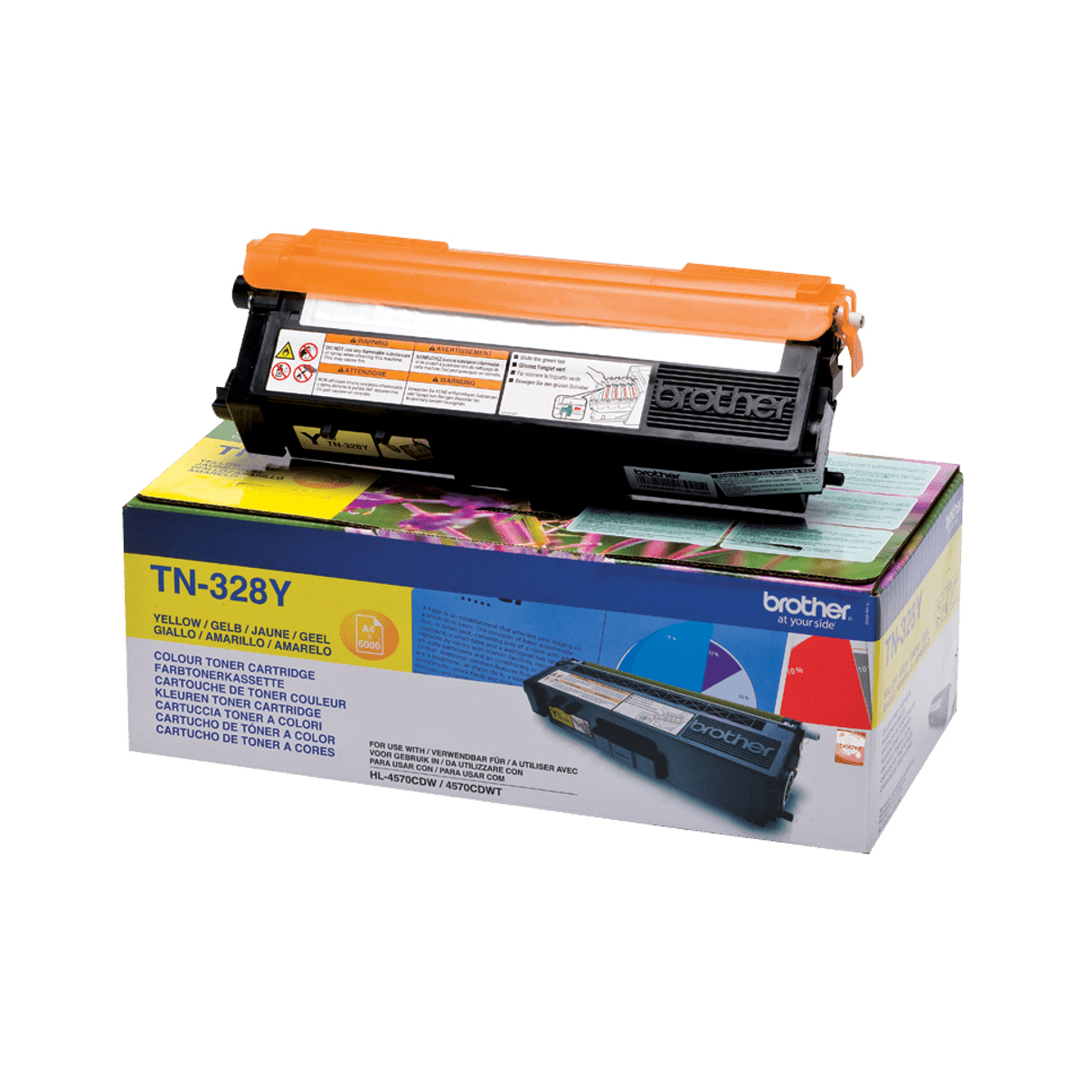 TN328Y Yellow 6k Pages Toner