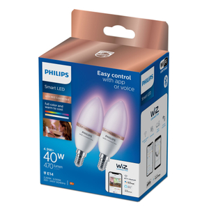 Philips Hue, PHI WFB 40W C37 E14 922-65 RGB 2PF/6