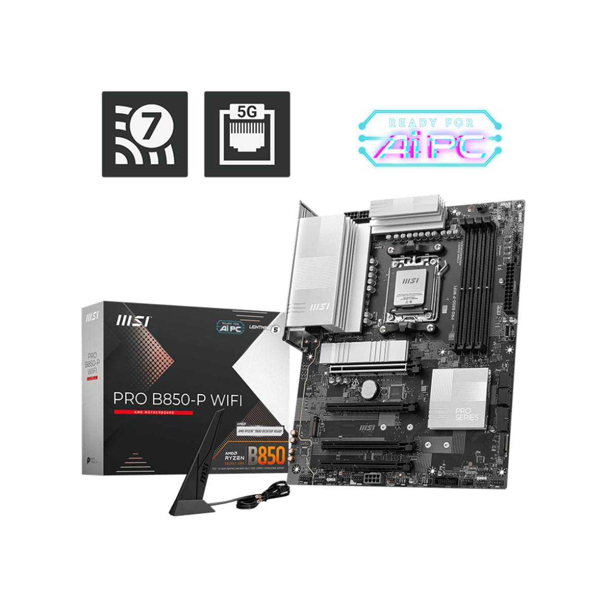 MB AMD AM5 PRO B850-P WIFI D5 ATX