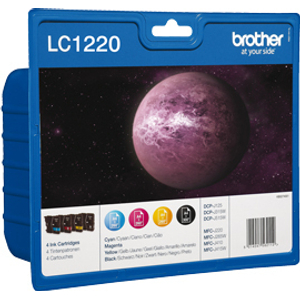Brother, LC1220VALBP CMYK MultiPack 300 Pages Ink
