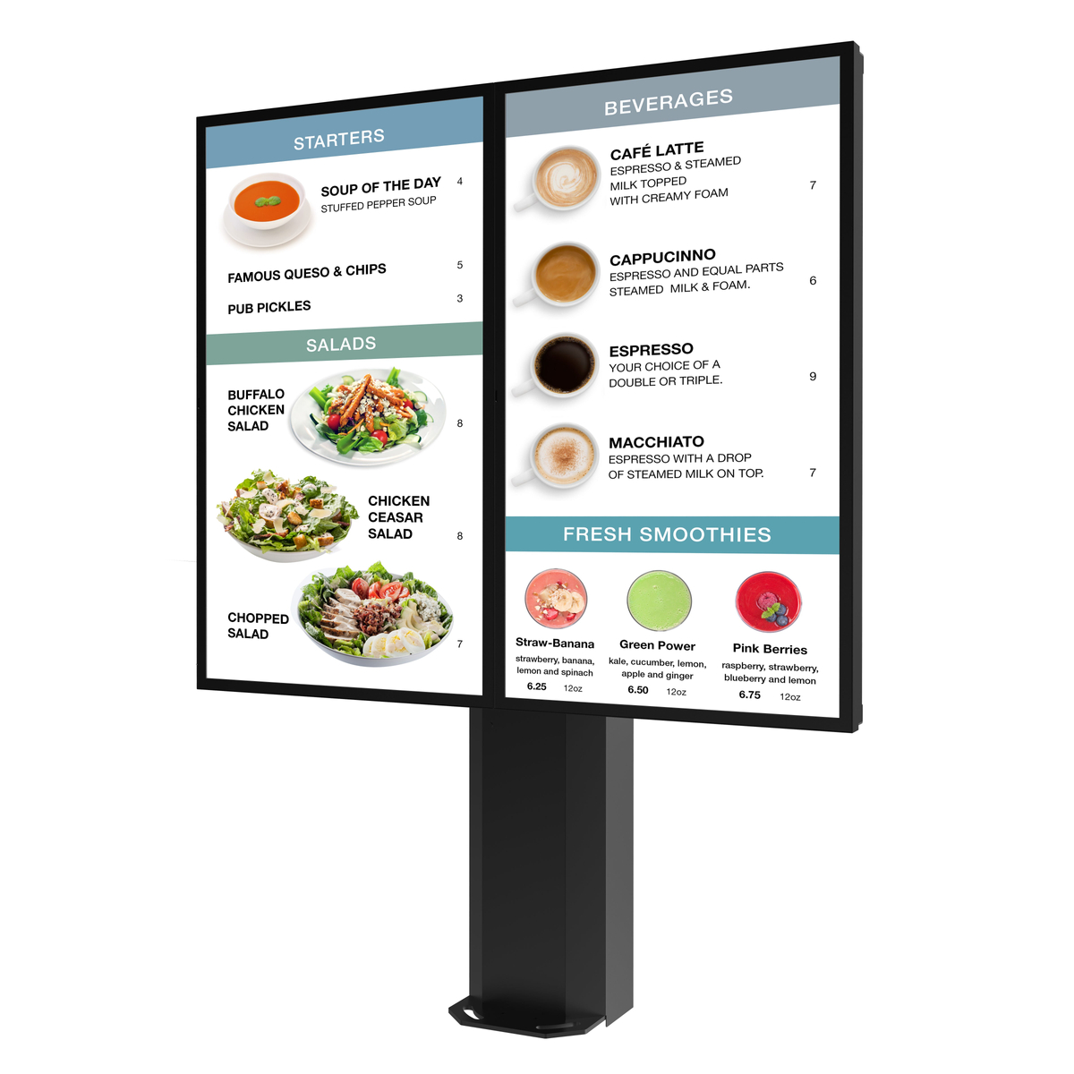 Digital Menu Board Kiosk For 2x OH55A