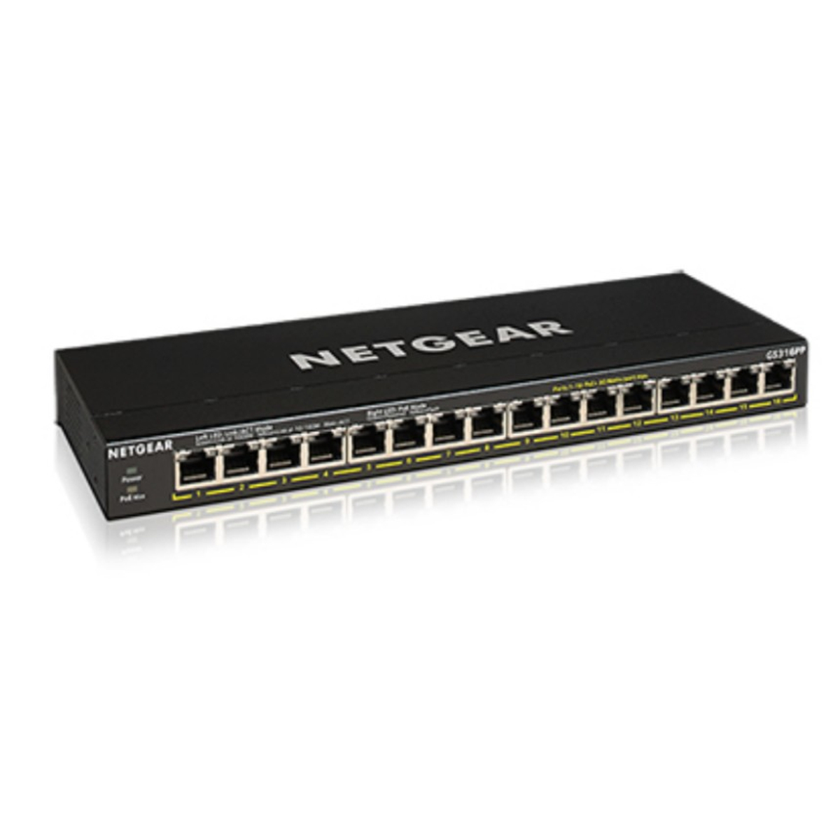 16PT GE Unmanaged Switch HI-PWR POE+