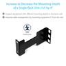 Rail Depth Adapter for Racks - 4 in - 1U