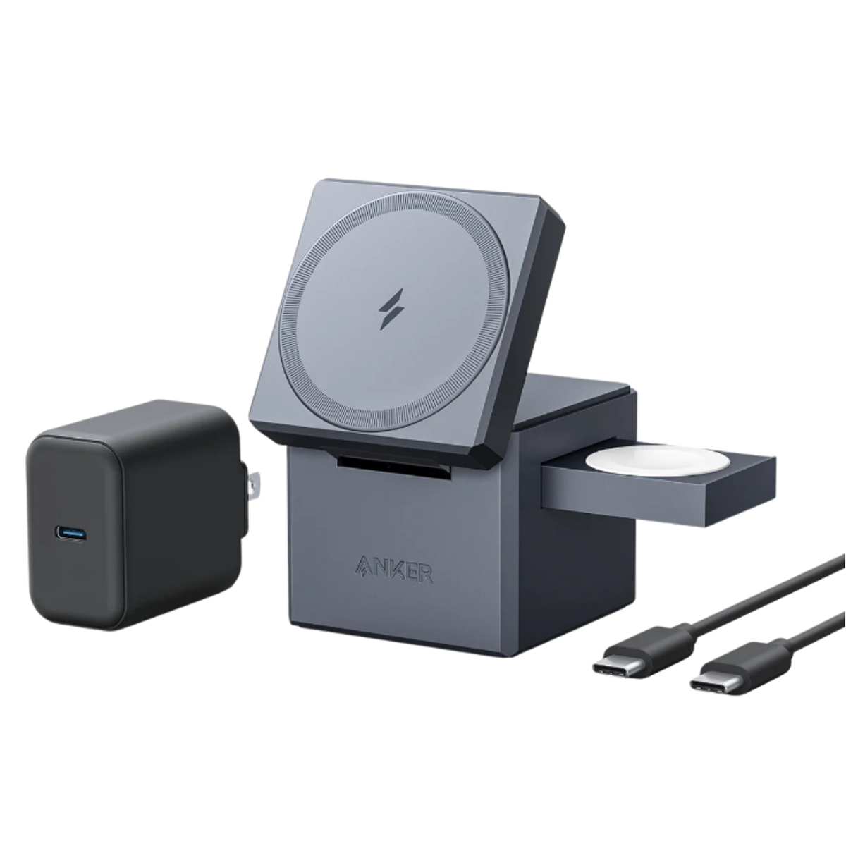 3-in-1 Cube With MagSafe- Europe Gray