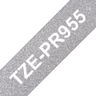 TZEPR955 24mm Black On Silver Label Tape