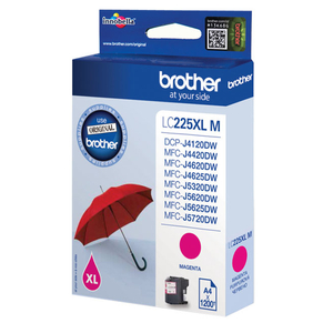 Brother, LC225XLM Magenta 1.2k Pages Ink