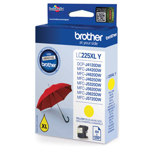 Brother, LC225XLY Yellow 1.2k Pages Ink