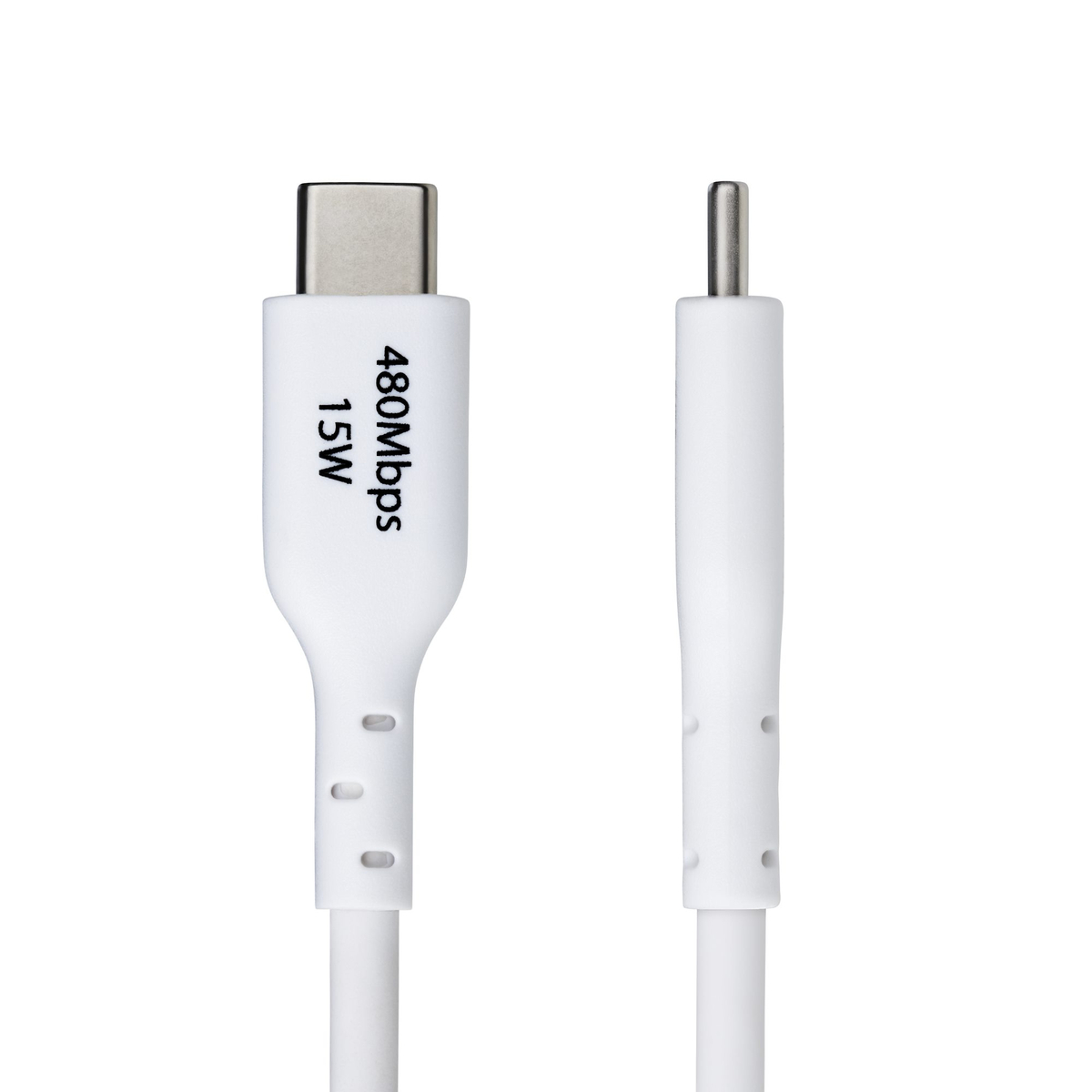 2m White USB-A to USB-C Charging Cable