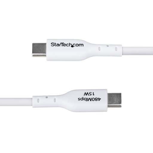 2m White USB-A to USB-C Charging Cable