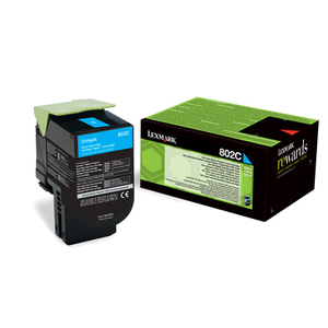 Lexmark, 802C Cyan Return Program Toner Cartridge