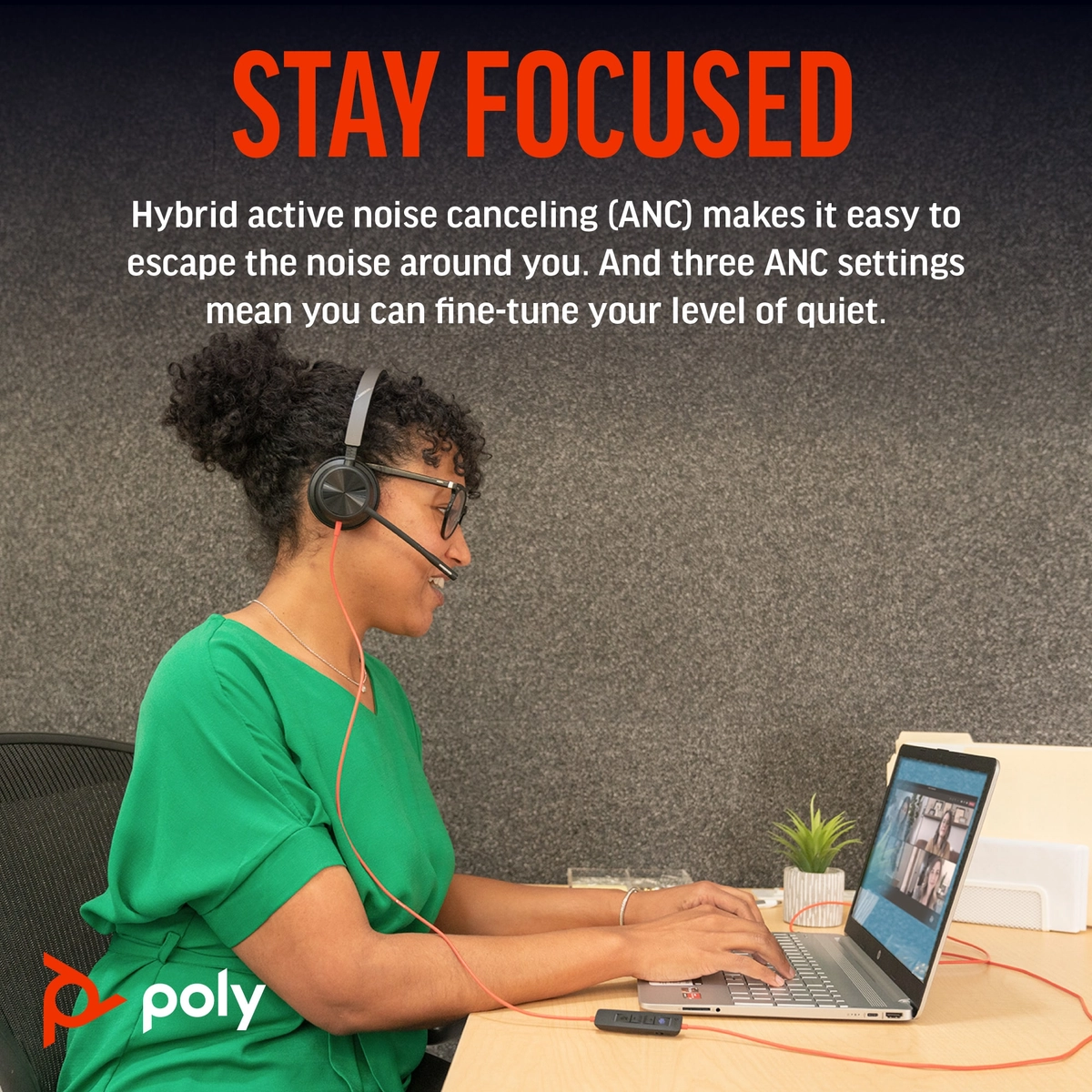 Poly BW 8225 Stereo USB-C HS +USB-C/A