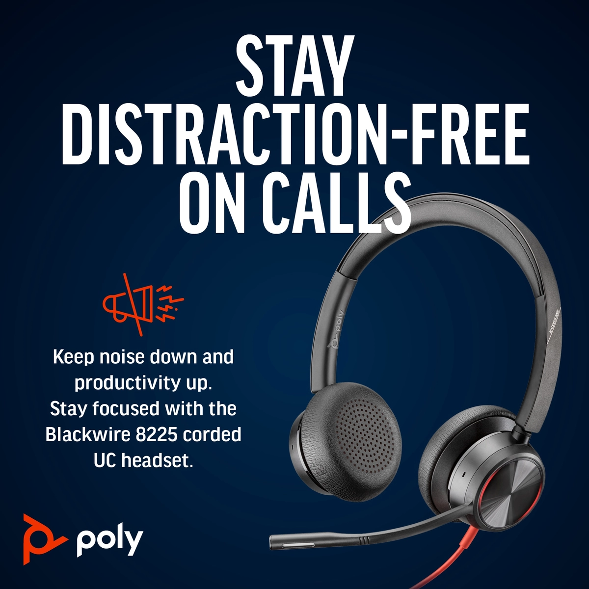 Poly BW 8225 Stereo -M USB-C HS +USB-C/A