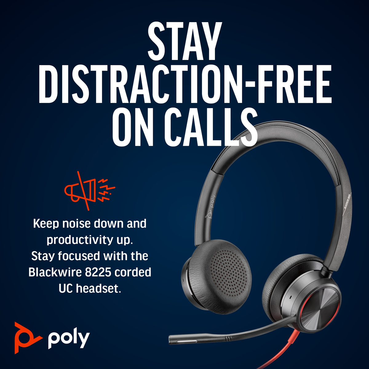 Poly BW 8225 Stereo -M USB-C HS +USB-C/A